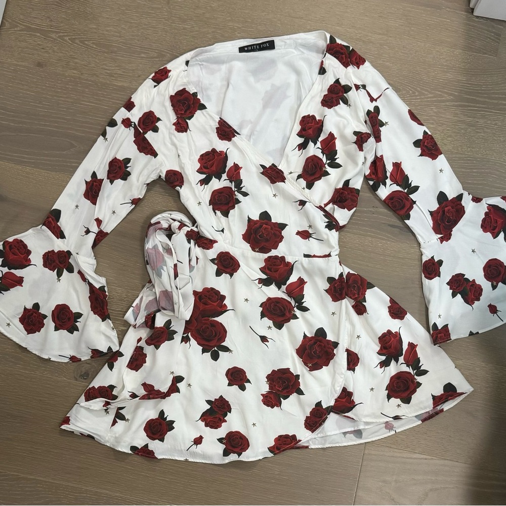 BOGO White Fox Starry Nights Dress Scarlet Rose White